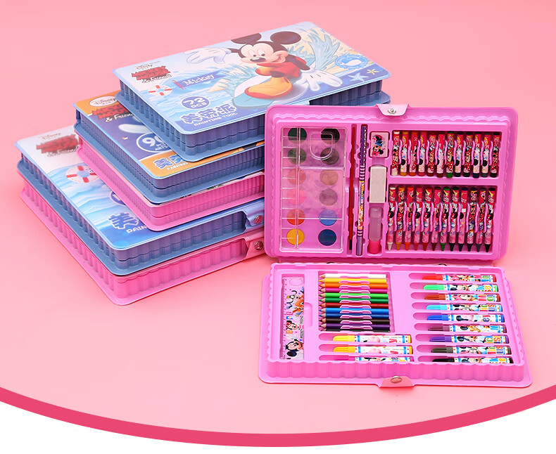 迪士尼(disney)儿童卡通学生文具 美劳派水彩笔绘画礼品套装 幼儿园