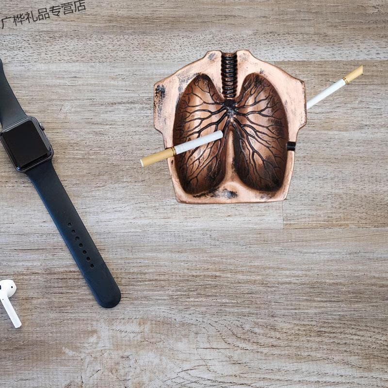 劝戒烟烟灰缸礼物男生父亲节创意男朋友个性礼品肺型戒烟烟灰缸摆件