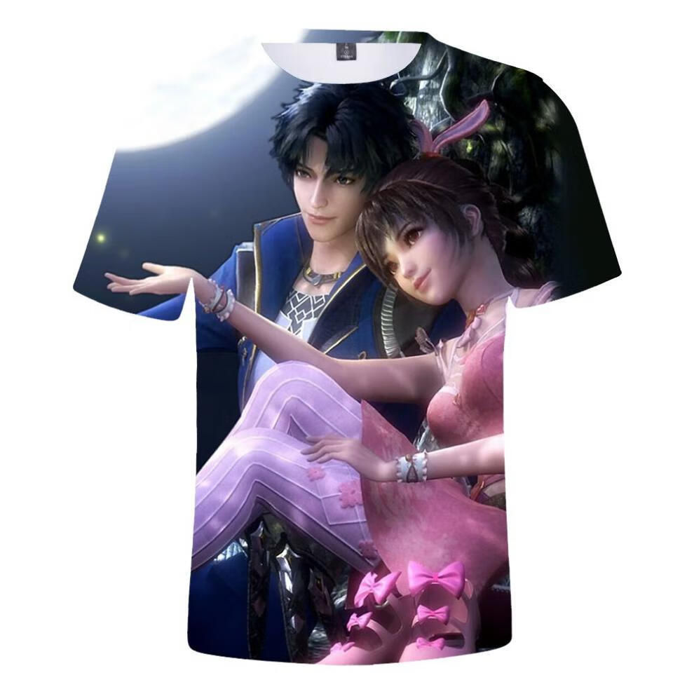 抒融斗罗大陆裤子夏装男青少年学生动漫短裤3d印花卫裤唐三休闲五分裤