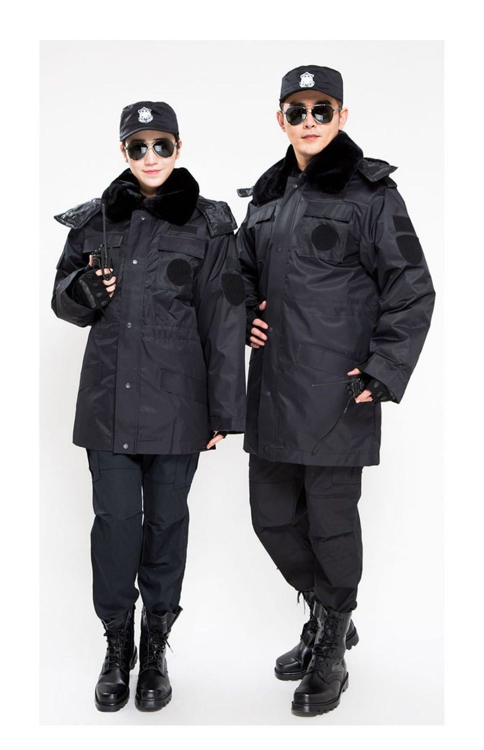 冬季加厚工作服棉衣多功能防寒服保安制服作训服冬装棉袄斜纹棉大衣