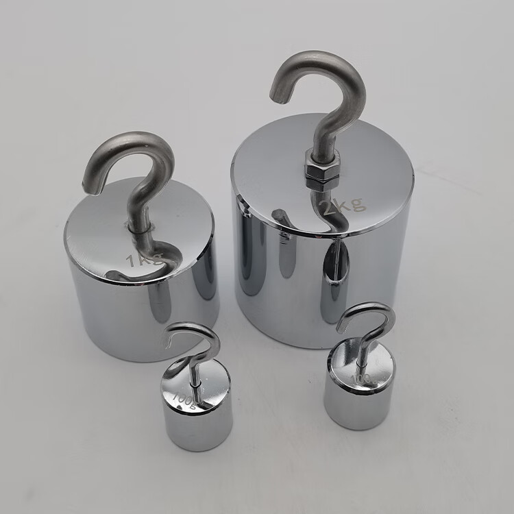 40n砝码带钩 m1电镀带钩砝码配重挂钩拉力发码单钩法码100g35公斤10kg