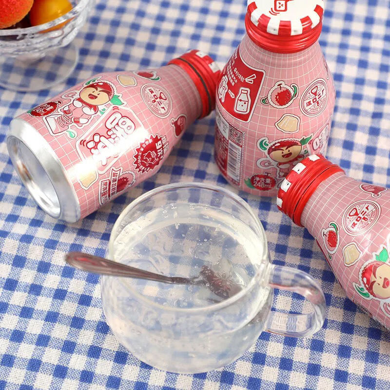 汉口二厂 248ml/瓶 汉口二厂汽水嘿冻果冻汽水荔枝摇摇冻碳酸爆摇果冻