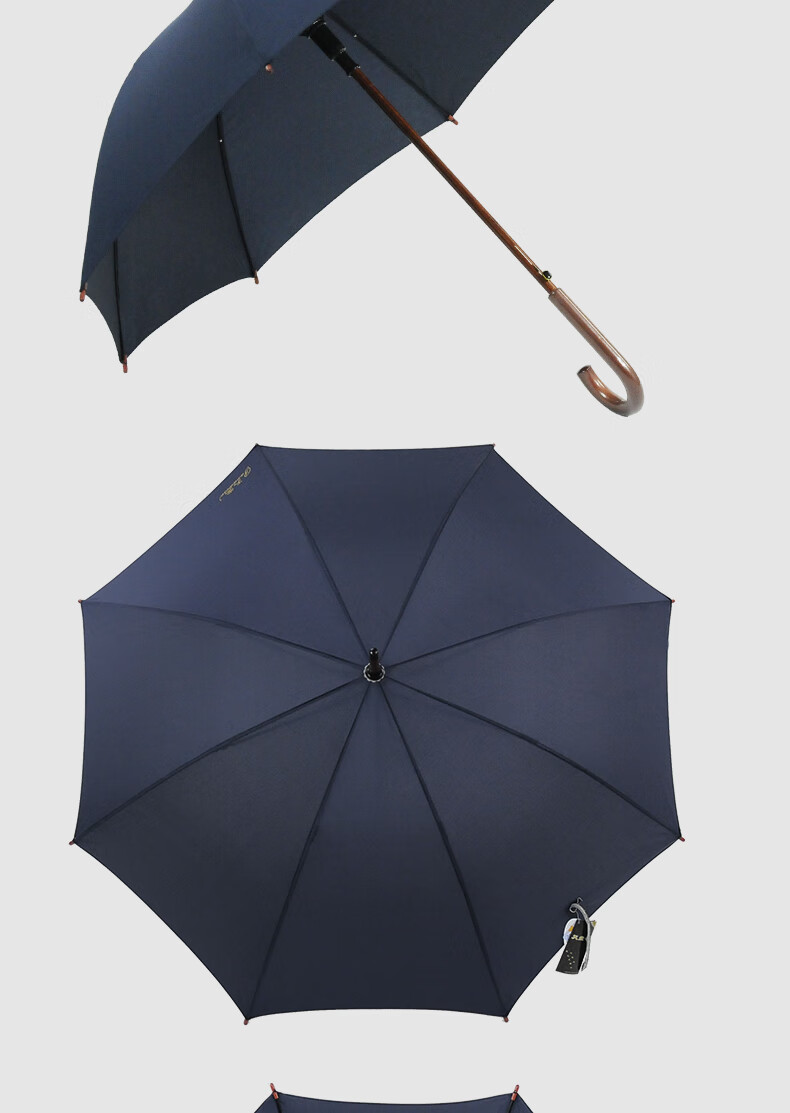 天堂伞长柄伞木柄雨伞商务伞学生弯勾柄晴雨伞广告伞logo印刷军绿色