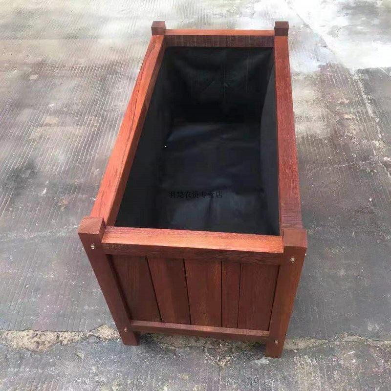 菠萝格防腐木花箱碳化木组合种植箱柳岸庭院花坛长方形箱 菠萝格花箱