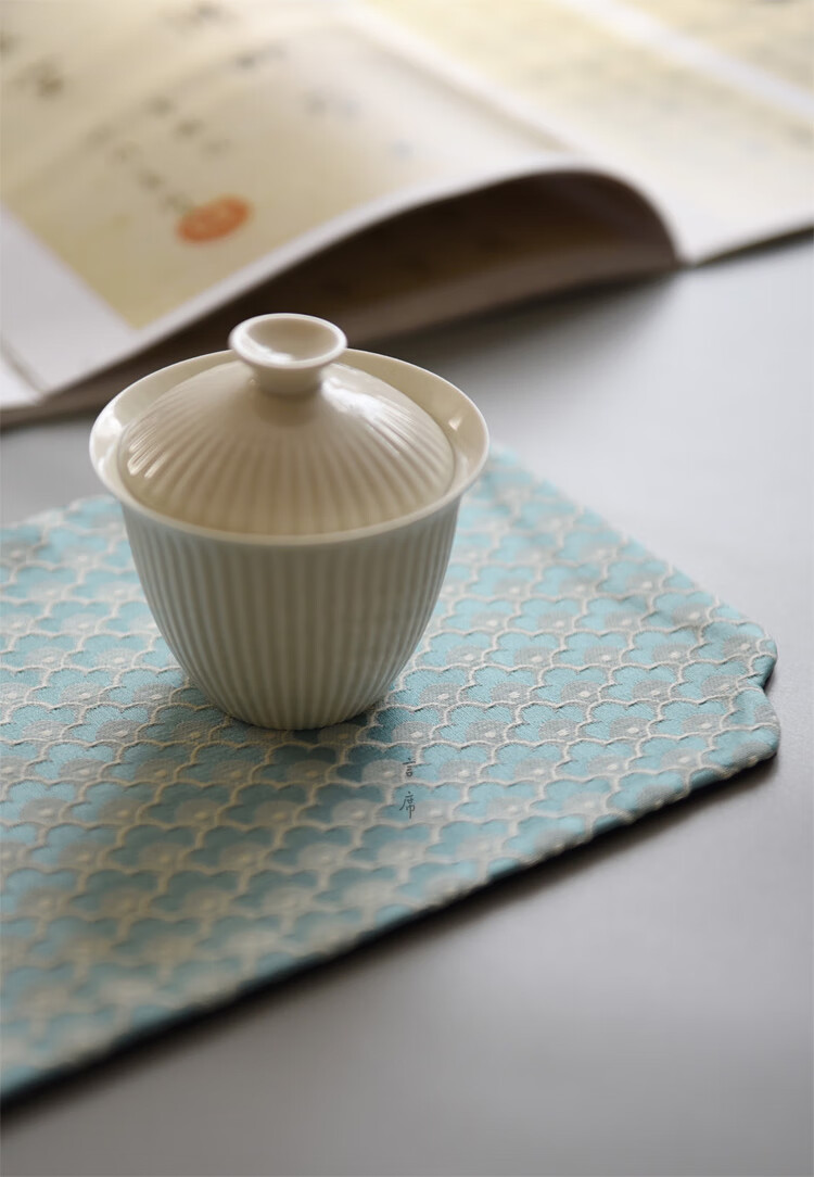 【现货速发】香云纱茶席茶香记中式手工轻奢复古禅意香云纱茶席桌垫