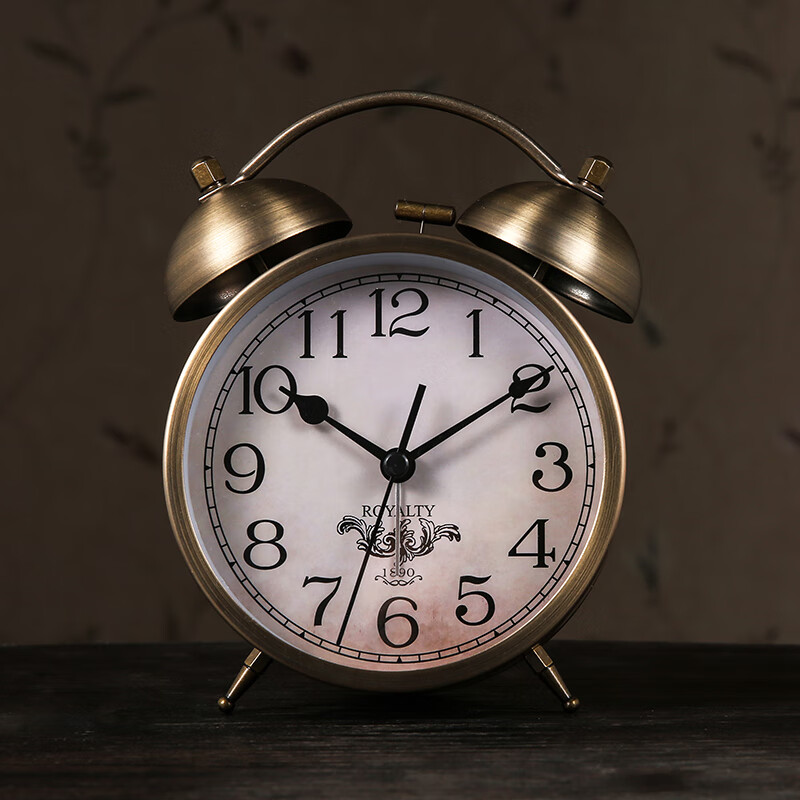 小米mi生态同款欧式复古闹钟表静音创意中小学生用懒人床头机械超大