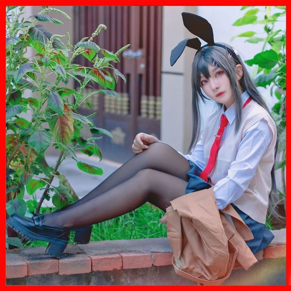 耐克【品质精选】樱岛麻衣学姐cos服青春猪头少年不会梦到兔女郎学姐