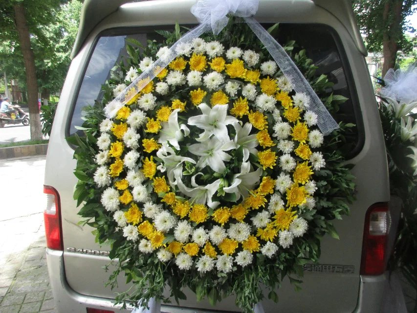 菊花大花圈悼念葬礼过世鲜花商务送花清明节丧葬北京上海天津成都重庆