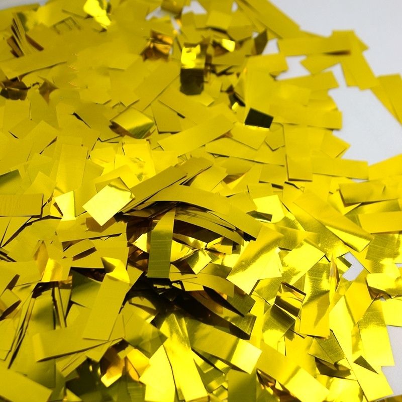 彩虹机碎纸庆典喷纸金色亮片纸银箔酒吧舞台撒花开业金条道具2x5厘米