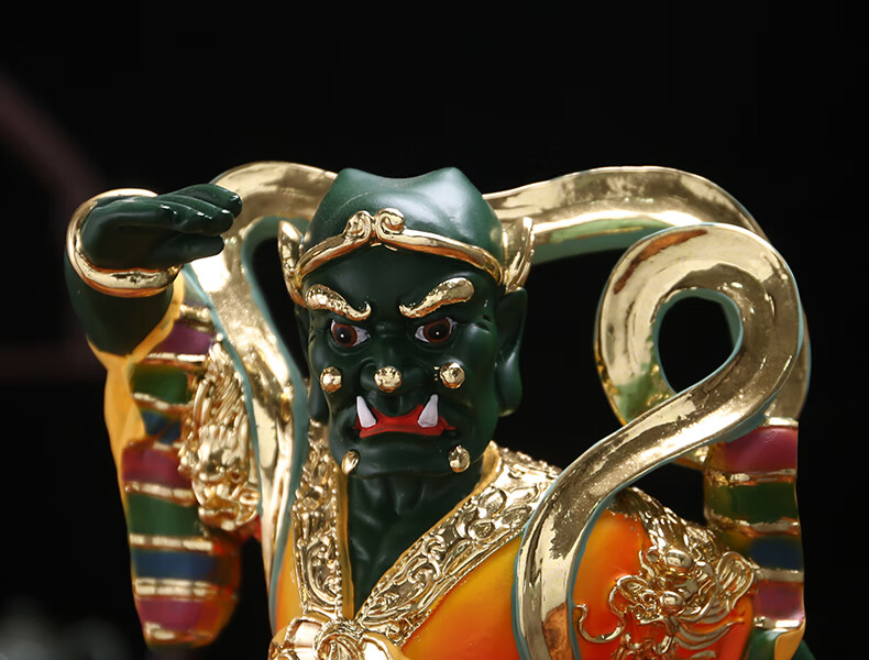 千里眼顺风耳神像供奉家用摆件华光大帝护法佛像摆设 12英寸【高30*长