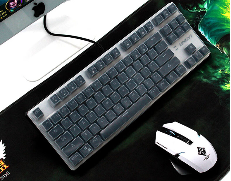 森松尼红客高端点击机械键盘膜nj9pro键盘套凹凸键盘保护罩子104键透