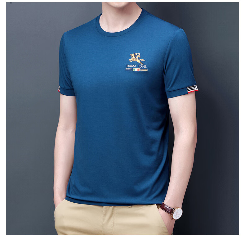 polo皇家保罗旗舰官方店保罗品牌夏季圆领品牌短袖t恤男冰丝汗衫桑