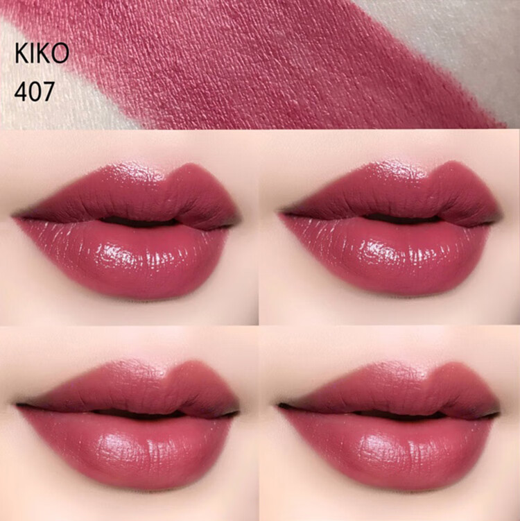 kiko口红4系432哑光407 434 428 414小黑管435奶茶色双头103送女友