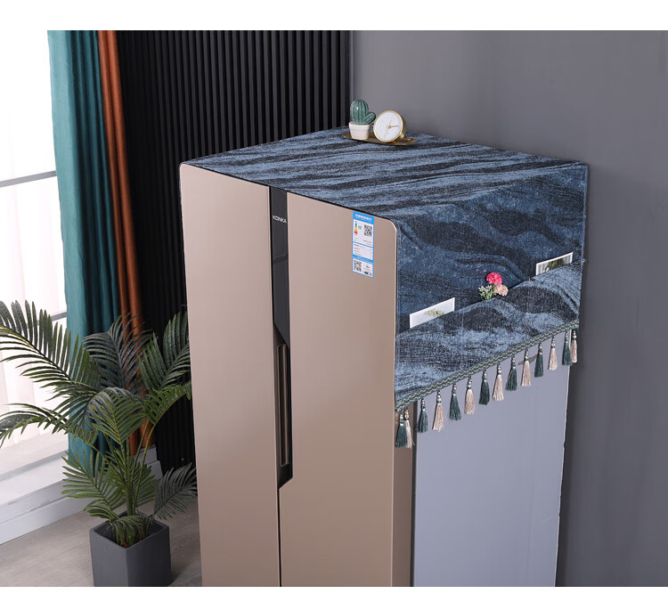 冰柜盖布冰箱防尘盖布2021新款高端大气双开门海尔西门子柜顶上面的遮