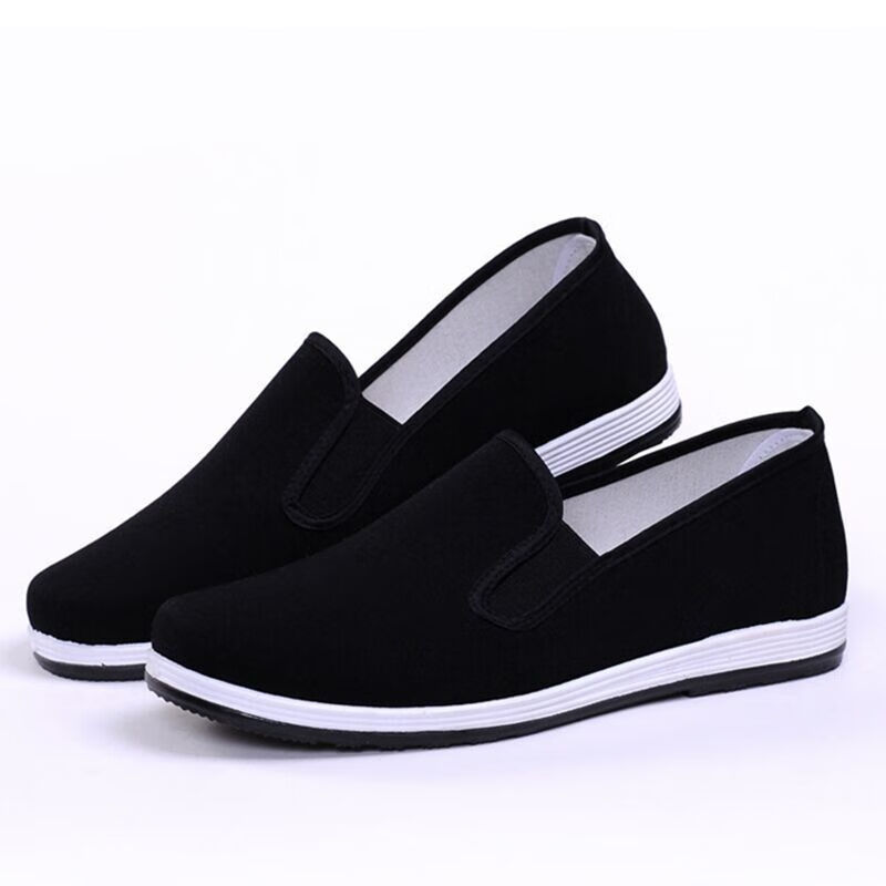 悦江湖轮胎底布鞋男春季老北京布鞋休闲工作劳保鞋 加厚轮胎底一双 一