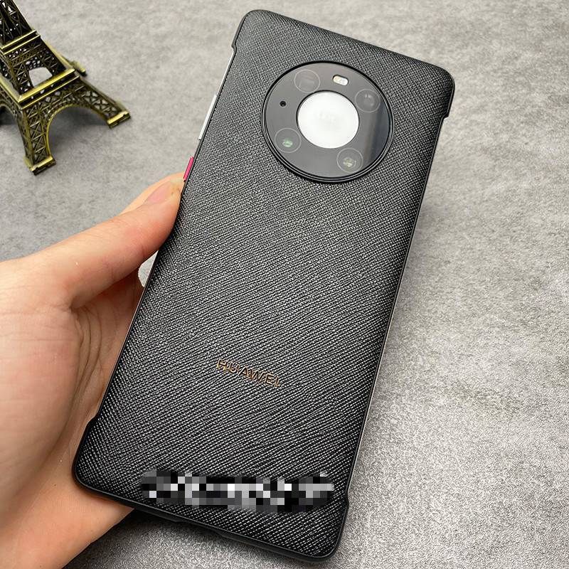 华为mate40pro原装手机壳mate40e官方保护套无边框皮革硬por 保护壳