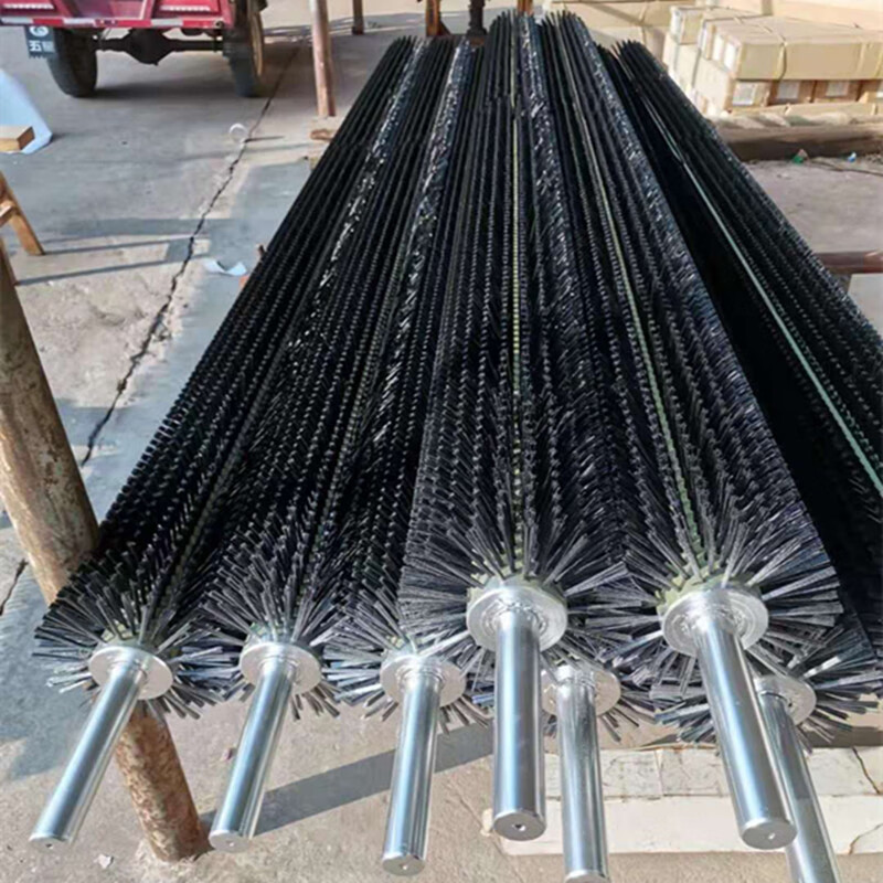 80型50型30型滚筒筛沙机毛刷辊定制尼龙丝圆形空心防堵眼除尘毛刷80型