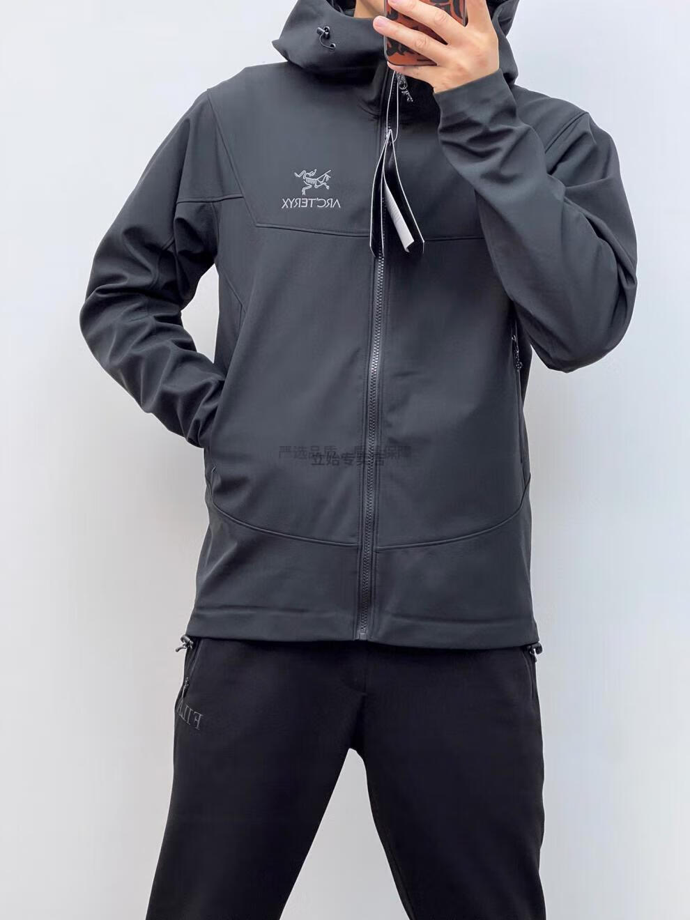 鸟家软壳冲锋衣22秋冬男士户外保暖化骨鸟防水防风登山服外套 灰色 l