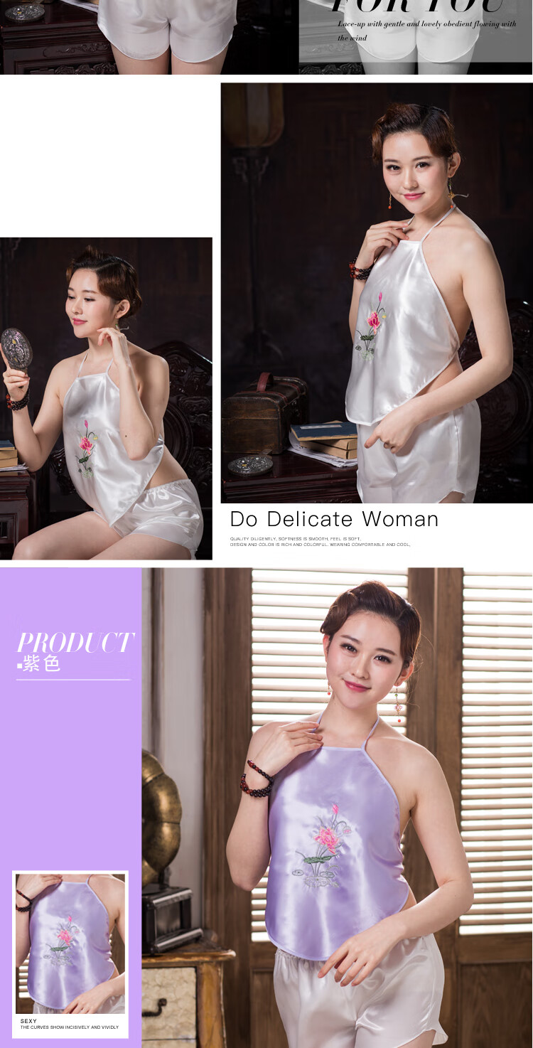 肚兜女士肚兜成人红肚兜古代服女友肚兜女人2020玫红肚兜平角裤