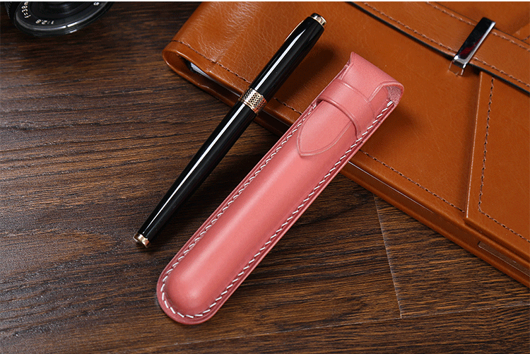 2022新款子芒意大利牛皮笔套真皮钢笔抗压钢笔笔套简约复古保护套手工
