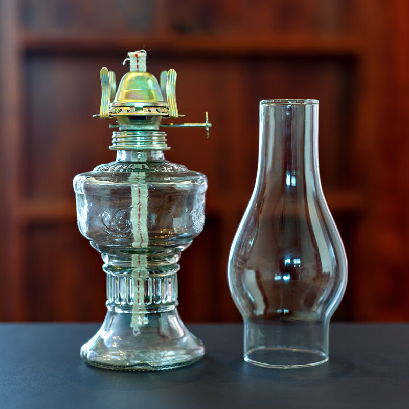 老式煤油灯罩5老式玻璃灯煤油灯灯罩复古灯芯配件灯头中号老煤油灯