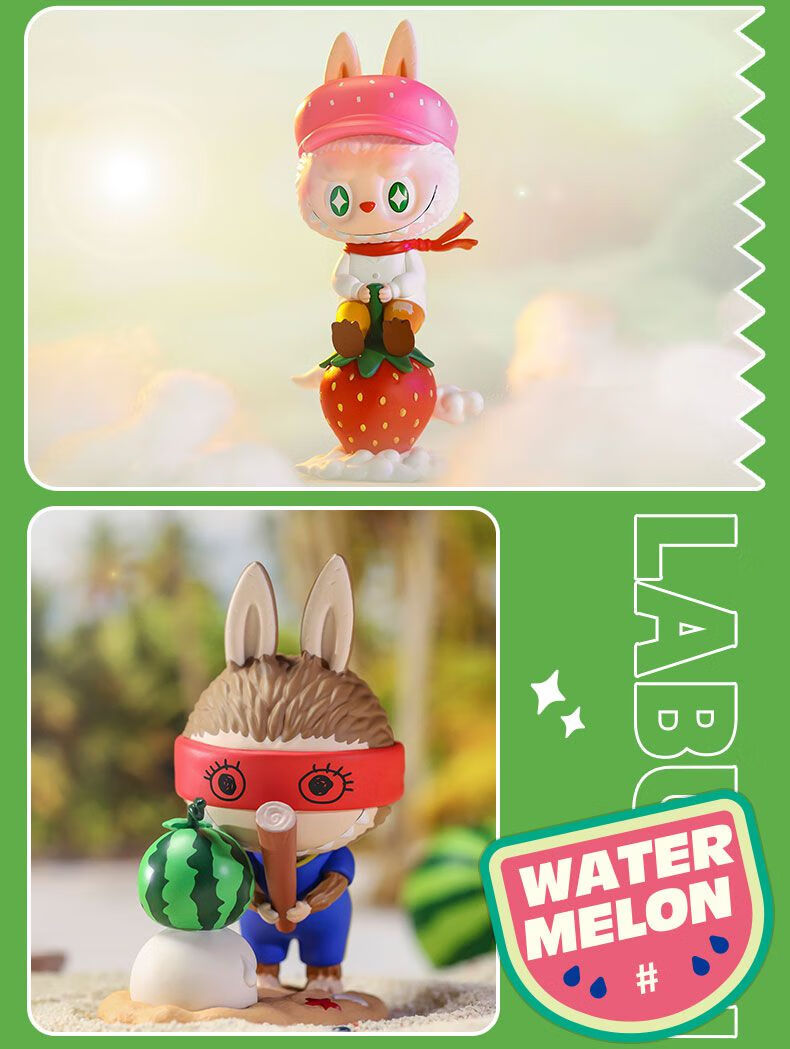 themonsters水果系列labubu拉布布盲盒popmart泡泡玛特潮玩西瓜确认款