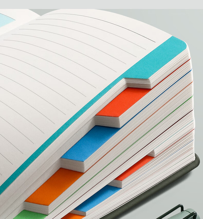 2022分类笔记本分类笔记本本子标签新款简约绑带记事本定做分层索引