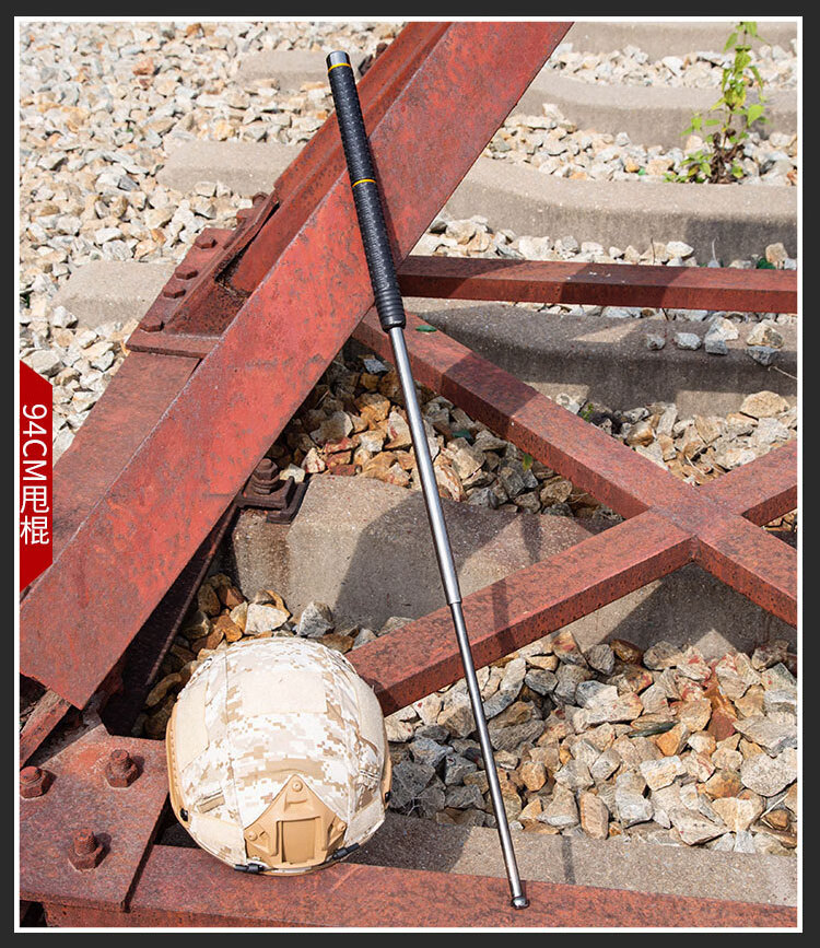 【防身兵器库】甩棍实心加长一米车载自卫用品男伸缩摔棍防身用品 94