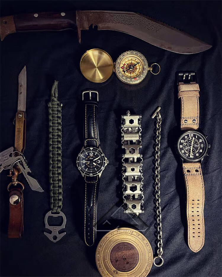 leatherman美国莱泽曼手链多功能可穿戴工具表带手环黑色窄版