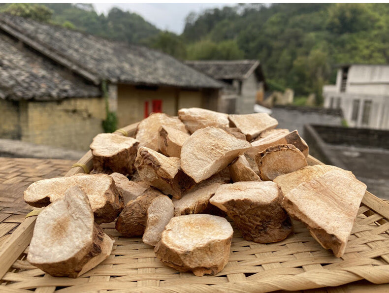 野外生土茯苓片干中药原材农家新鲜土伏苓粉500g广东煲汤材料 去皮干