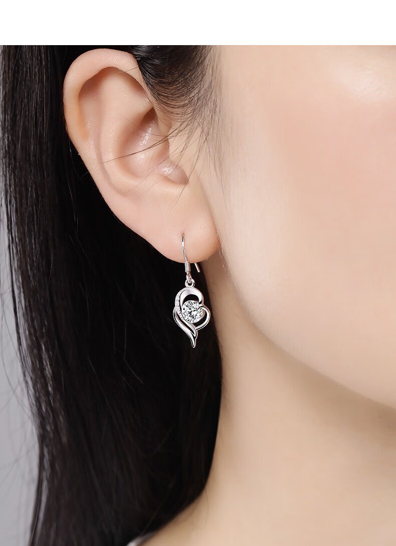 老凤祥款式纯银耳环女夏季2022年新款潮耳钉小众设计感感七夕情人节