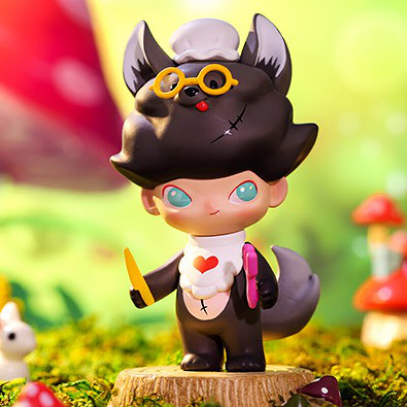适用于【新品】dimoo童话系列盲盒泡泡玛特pop mart猎人小红帽天鹅