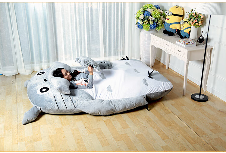 2022升级款龙猫榻榻米床垫懒人床龙猫榻榻米床垫懒人床打地铺神器卡通