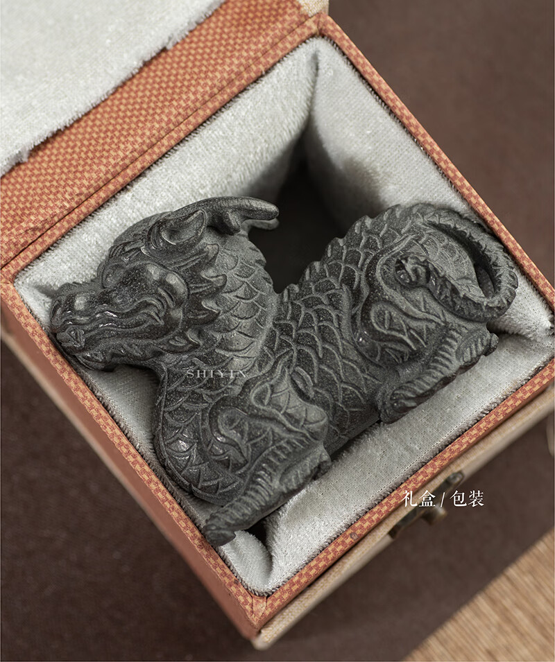 茶宠摆件变色手工乌金石头龙生九子貔貅茶玩龙