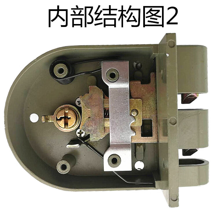 老虎锁推拉门盗门铁门双钩锁老式木门锁旧款门锁一字钥匙 右 35-50mm