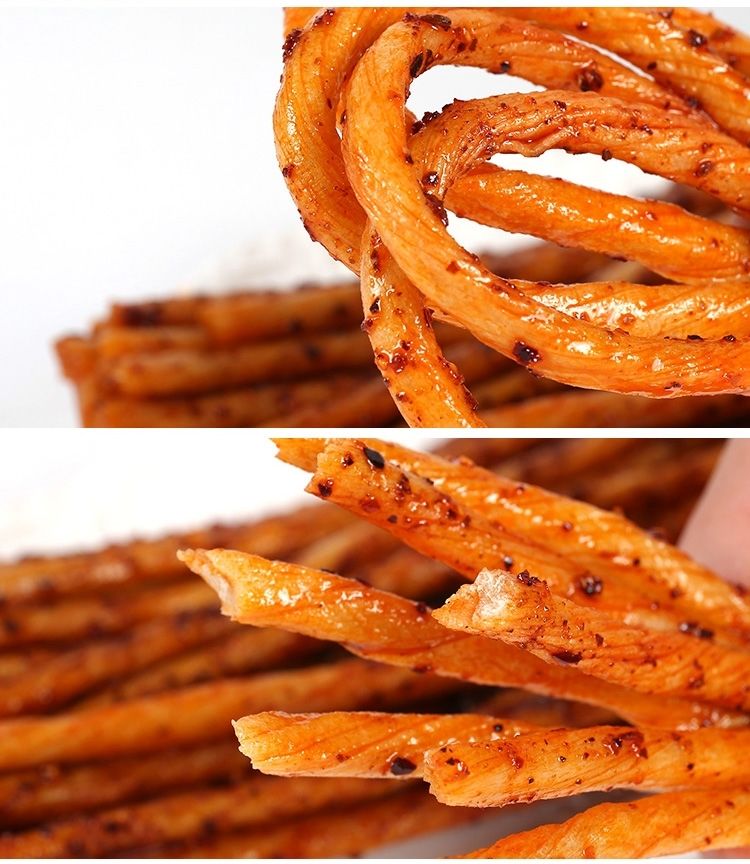 重庆风味喜洽烤牛筋味那条根根香辣条素牛筋怀旧辣条儿时麻辣烤牛筋3