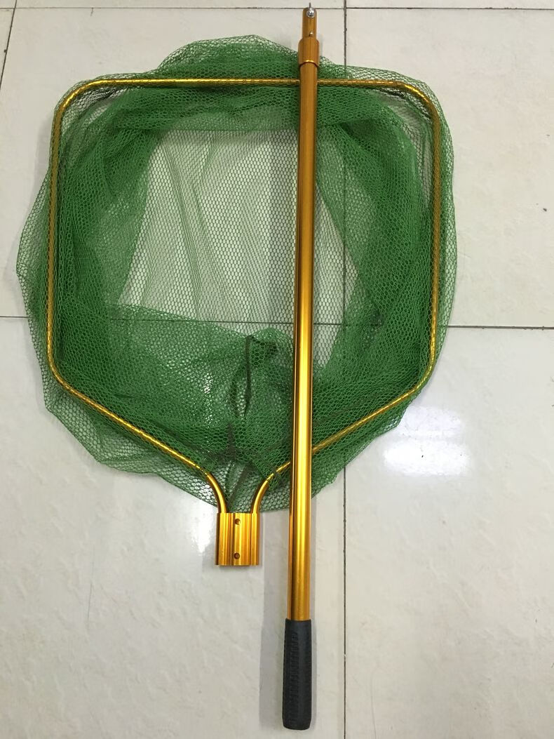 大青鱼鲟鱼巨物大物抄网加厚铝合金捞渔具钓具 2米抄网 70方头涂胶网