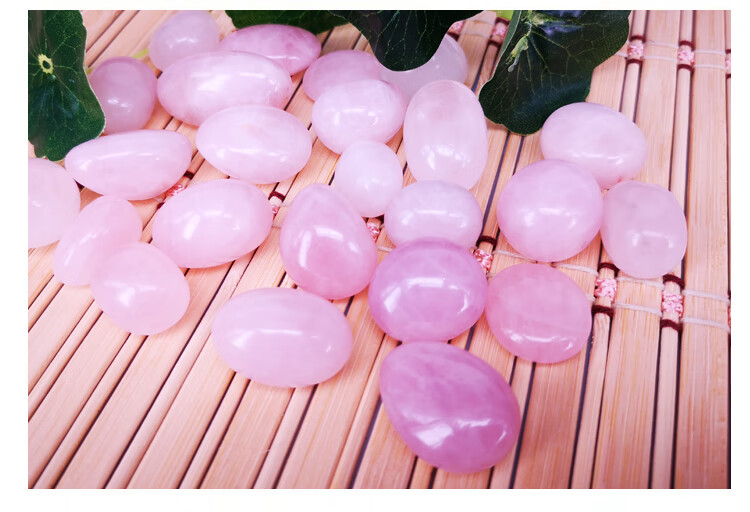 雨花石天然鹅卵石园艺粉红色小石头多肉铺面石花盆栽鱼缸装饰粉晶 奔