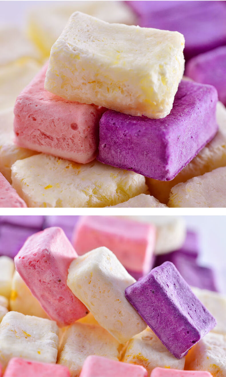 冻干酸奶块水果酸奶果粒块干吃大包固体零食早餐代餐饱腹冻干酸奶块