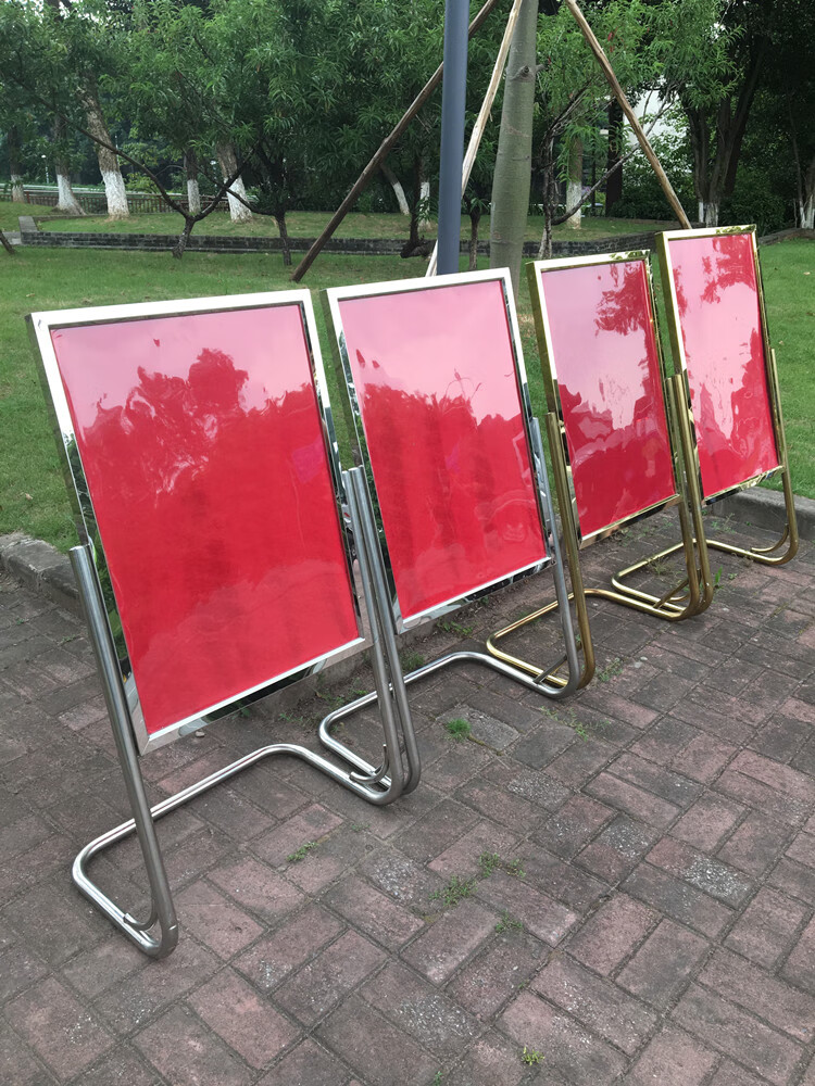 坤洛(kunluo) 不锈钢l型脚指示牌水牌广告牌展示牌海报架迎宾牌钛金