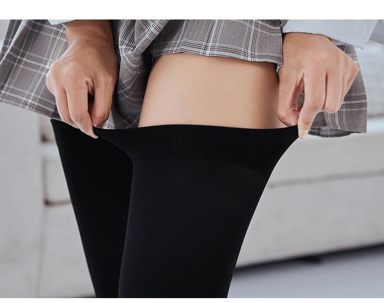 浪莎长筒丝袜女春秋加厚肉色过膝大腿高筒袜子防勾丝日系半截打底