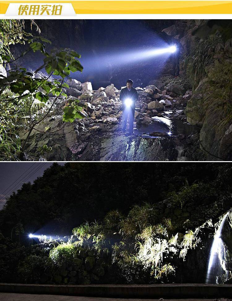 森林虎强光手电筒森林虎x77强光手电筒led超亮远射家用疝气户外usb