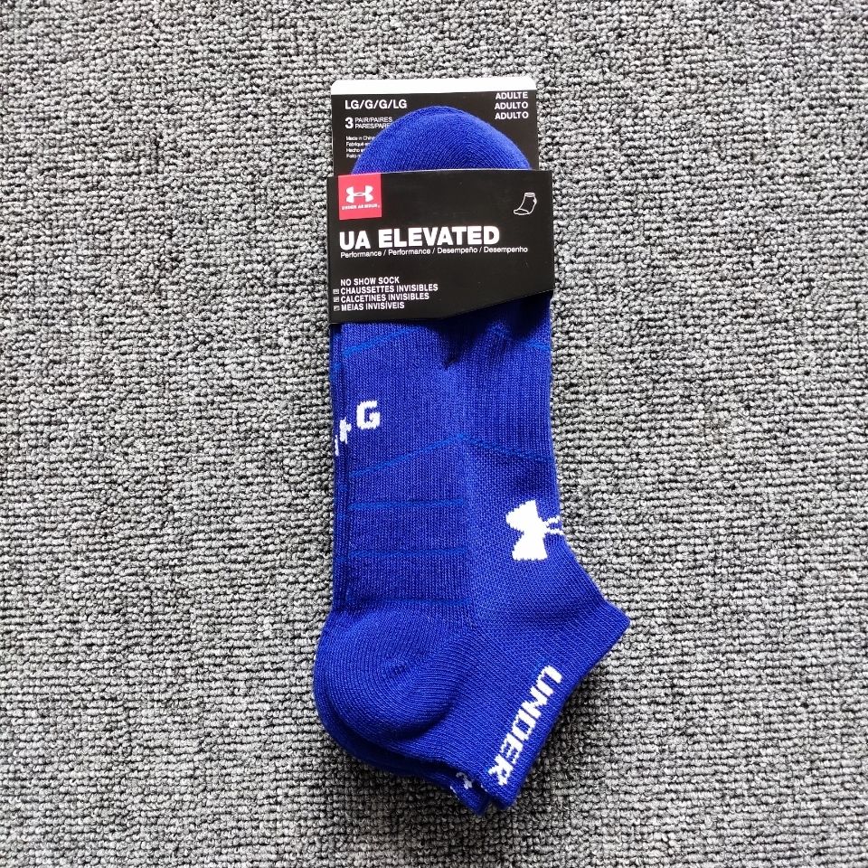 安德玛官方ua三双装短袜 男女精英跑步篮球袜子 加厚毛巾底户外运动