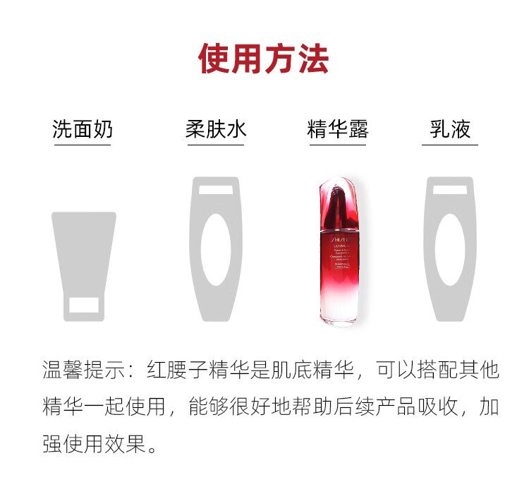 资生堂（SHISEIDO）红腰子精华 第三代红妍肌活精华露 保湿修护肌肤 情人节生日礼物 红腰子精华50ml丨维稳修护丨3.0