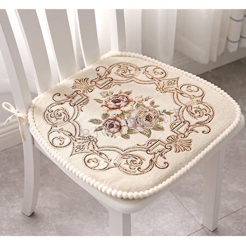 欧式餐椅垫坐垫带绑带椅子凳子垫子坐垫带绑带椅垫餐桌椅加厚春暖花开