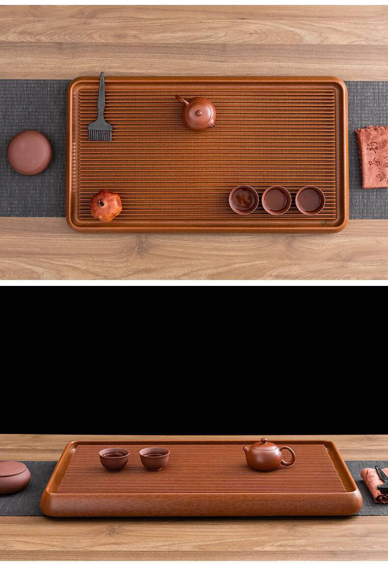 电木茶盘素盘 简约轻奢现代德国电木茶盘家用黄料素盘客厅排水式茶台