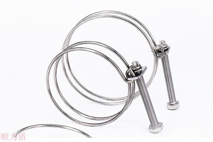 201不锈钢钢丝箍双钢丝喉箍强力卡箍橡胶管upvc抱箍水管通风管箍乳