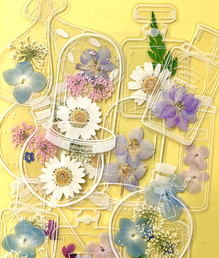 干花书签 漂真 liekkas原创手工干花透明压花书签diy自制做小清新押花