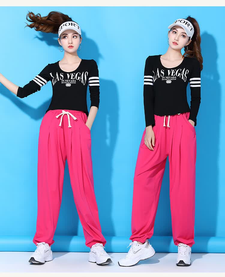 爵士舞裤子女广场舞宽松灯笼裤跳舞运动健身操曳步舞舞蹈形体练功裤