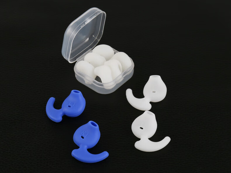 8防掉橡胶头level运动蓝牙防滑帽耳塞保鲨鱼鳍款耳塞套白色3对收纳盒